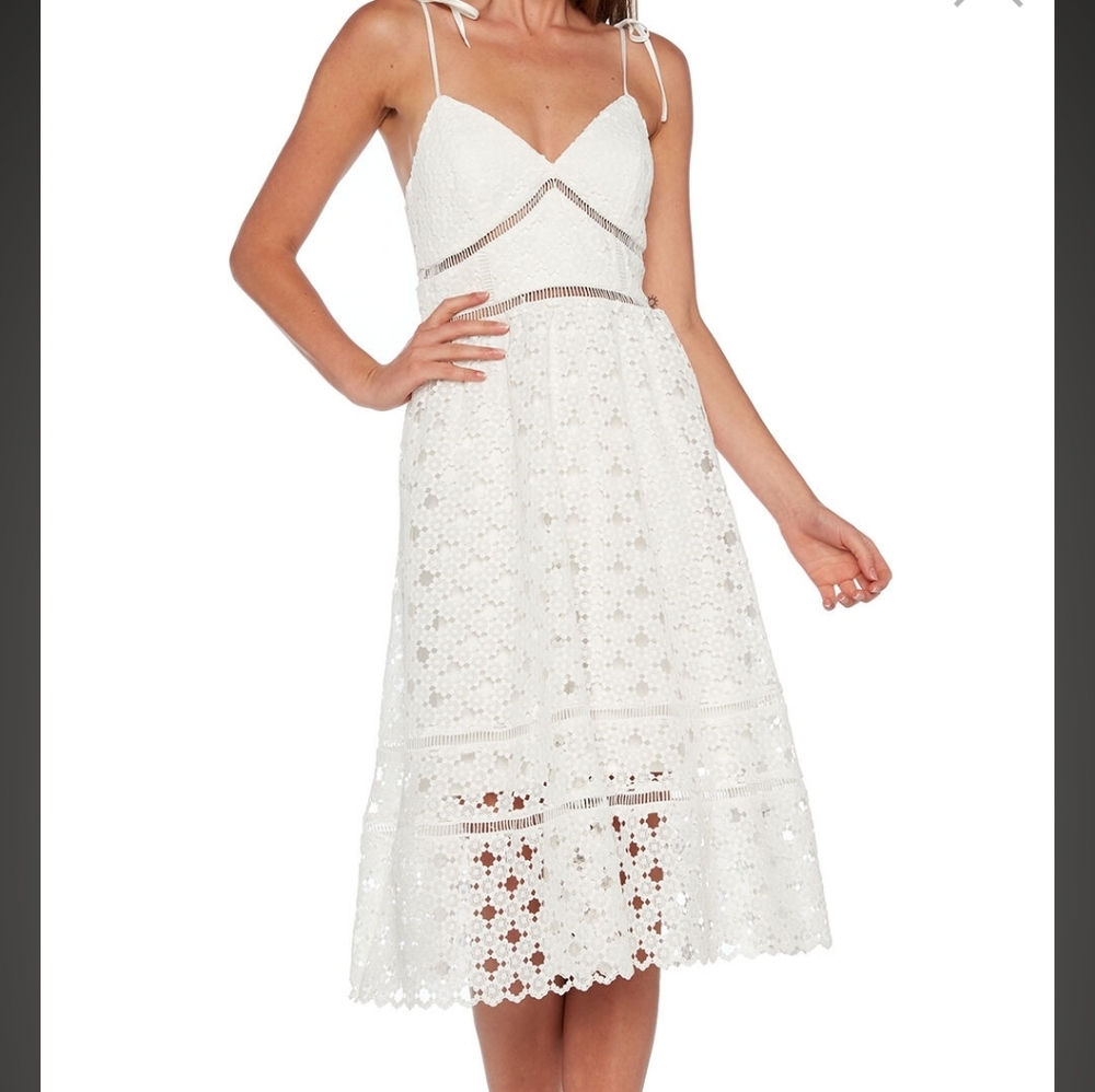 Bardot Women  Louisiana Lace midi Dress NEW white, Nwt